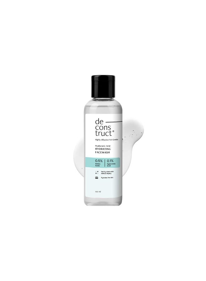 Deconstruct Hyaluronic Acid Hydrating Facewash- 0.5% Amino Acids + 0.1% Hyaluronic Acid | Gentle Cleanser | Hydrating | For Dry Skin | 100ml - Image 1